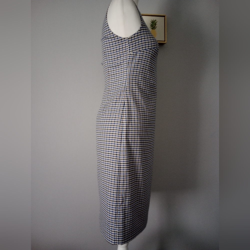 Banana Republic women dress size 0 Midi Shift Zipper Back One Shoulder Ruffle - Picture 7 of 10